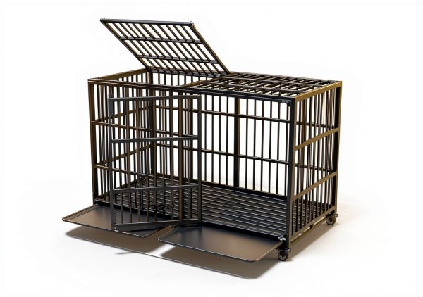 Snimoy Dog Crate Large Sturdy Chew Resistant Pet Cage-2