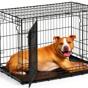 MidWest Dog Crate Secure Foldable Pet Crate for Medium Large-0