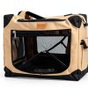 Garnpet Collapsible Dog Crate Portable Beige Pet Crate-3