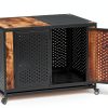 Rexwelten Dog Crate Rustic Brown Heavy Duty Enclosed Design-3