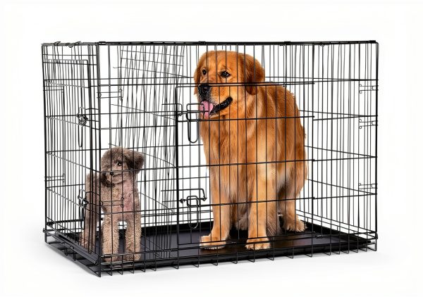 Simple Deluxe Dog Crate Double Door Foldable Pet Cage-2