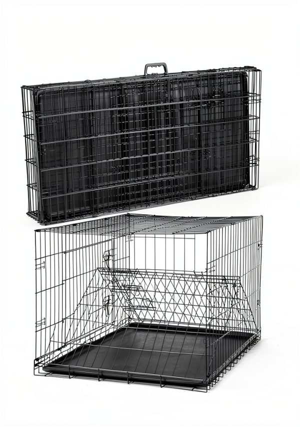 Simple Deluxe Dog Crate Double Door Foldable Pet Cage-1