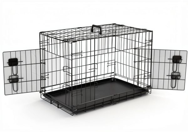 Simple Deluxe Dog Crate Double Door Foldable Pet Cage-3