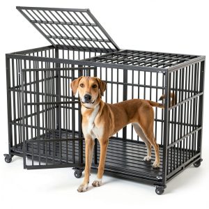 Snimoy Dog Crate Large Sturdy Chew Resistant Pet Cage-0