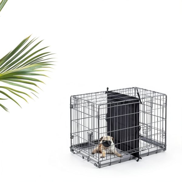 Cawvox Dog Crate Divider Waterproof PU Leather Adjustable-5