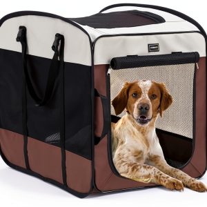 DONORO Dog Crate Portable Durable Water Resistant Pet Kennel-0