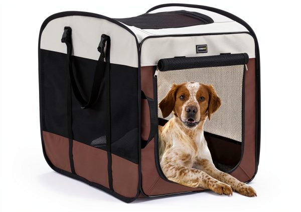 DONORO Dog Crate Portable Durable Water Resistant Pet Kennel-0