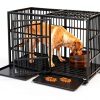Snimoy Dog Crate Large Sturdy Chew Resistant Pet Cage-4