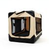 Garnpet Collapsible Dog Crate Portable Beige Pet Crate-1