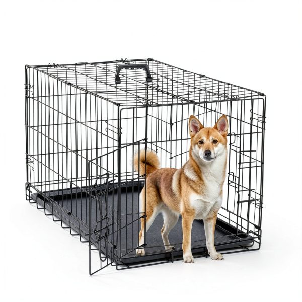Simple Deluxe Dog Crate Double Door Foldable Pet Cage-5