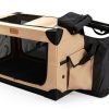 Garnpet Collapsible Dog Crate Portable Beige Pet Crate-2