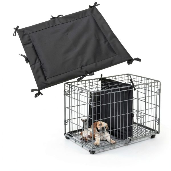 Cawvox Dog Crate Divider Waterproof PU Leather Adjustable-4