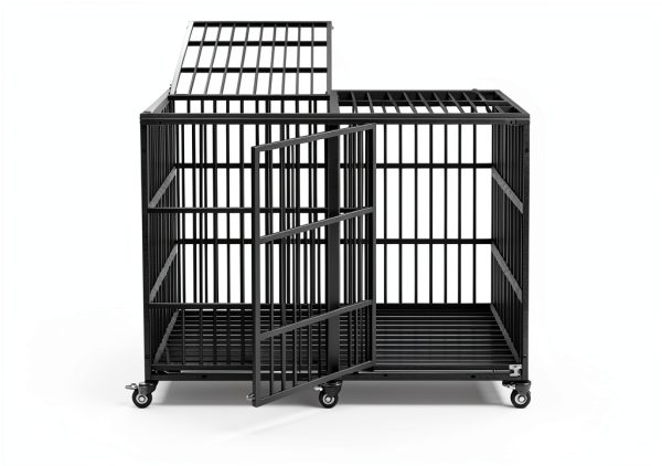 Snimoy Dog Crate Large Sturdy Chew Resistant Pet Cage-3