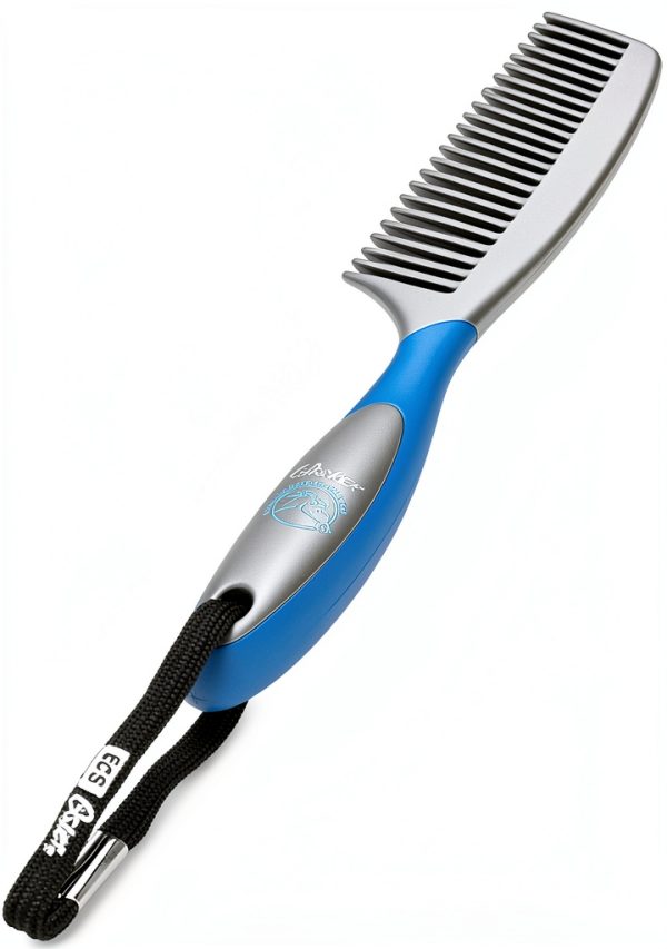 Oster Equine Care Series Mane & Tail Comb Blue Rubber Grip 1 Size-0