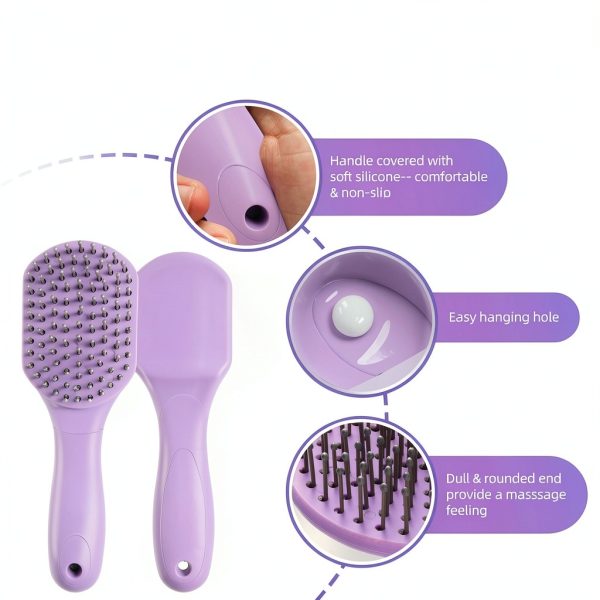 Horse Mane and Tail Brush by UYLKM Large Square Head Non‑Slip Handle-4