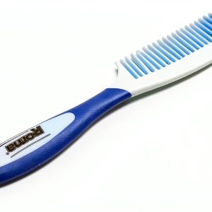 ROMA Soft Touch Mane Tail Comb Weatherbeeta Blue Rubberized Handle-0