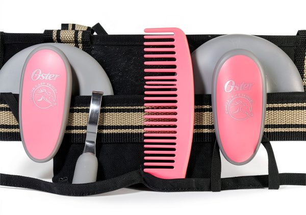 Oster Mane & Tail Comb Pink - Equine Series, Rubber Grip, Pocket Size-1