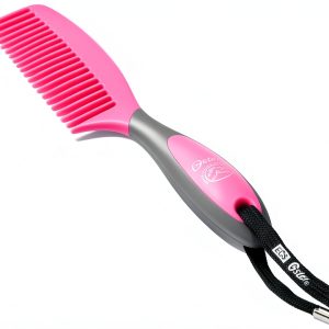 Oster Mane & Tail Comb Pink - Equine Series, Rubber Grip, Pocket Size-0