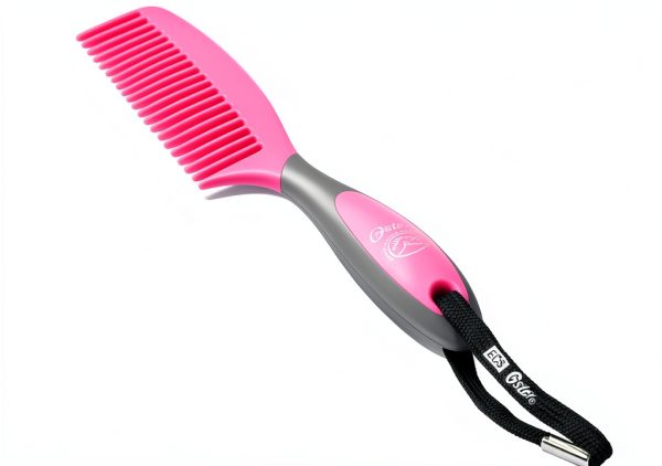 Oster Mane & Tail Comb Pink - Equine Series, Rubber Grip, Pocket Size-0
