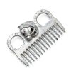 Metal Horse Comb 4in Stainless Silver Mane Tail Grooming by Cyrank-4