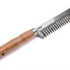 Weatherbeeta Roma Wood Handle Aluminium Pulling Comb for Horses-1