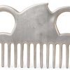 Metal Horse Comb 4in Stainless Silver Mane Tail Grooming by Cyrank-8