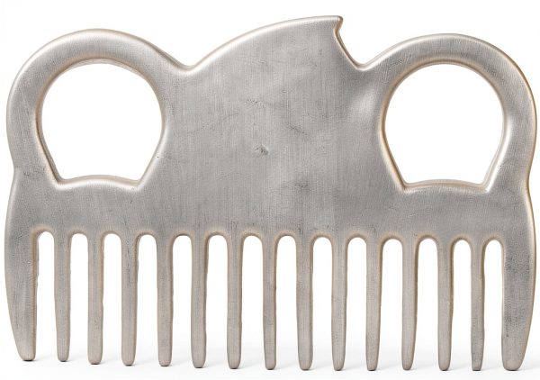 Metal Horse Comb 4in Stainless Silver Mane Tail Grooming by Cyrank-8