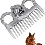 Metal Horse Comb 4in Stainless Silver Mane Tail Grooming by Cyrank-0