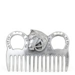 Metal Horse Comb Mane & Tail Grooming Tool Ergonomic Handle-0