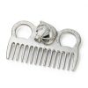 Metal Horse Comb 4in Stainless Silver Mane Tail Grooming by Cyrank-3