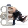 Metal Horse Comb 4in Stainless Silver Mane Tail Grooming by Cyrank-2