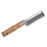 Weatherbeeta Roma Wood Handle Aluminium Pulling Comb for Horses-0