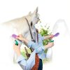 Horse Mane and Tail Brush by UYLKM Large Square Head Non‑Slip Handle-3