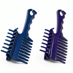 Clip Braiding Comb Hair Grooming Tool Plastic Navy Purple for Horses-0