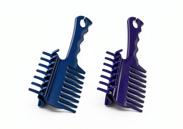 Clip Braiding Comb Hair Grooming Tool Plastic Navy Purple for Horses-0
