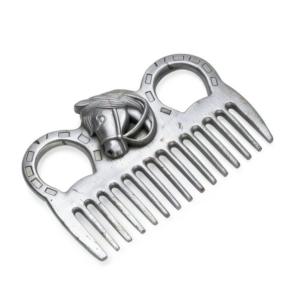 Metal Horse Comb Mane & Tail Grooming Tool Ergonomic Handle-7