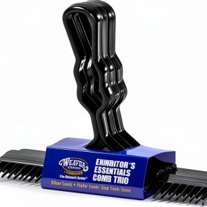 Weaver Leather Exhibitor's Essentials Comb Trio Medium Black Plastic-0