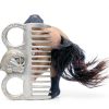 Metal Horse Comb Mane & Tail Grooming Tool Ergonomic Handle-2