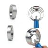 4 Rings Double Sided Curry Comb MetVot Grooming – Blue & Black-1